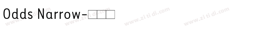 Odds Narrow字体转换